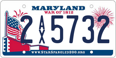 MD license plate 2AX5732