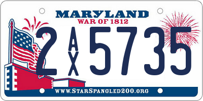MD license plate 2AX5735