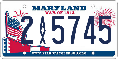 MD license plate 2AX5745