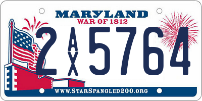 MD license plate 2AX5764