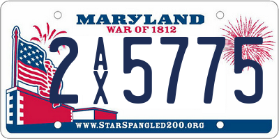 MD license plate 2AX5775