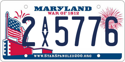 MD license plate 2AX5776
