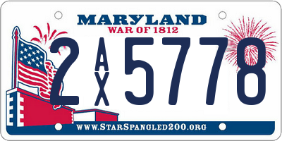 MD license plate 2AX5778