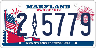 MD license plate 2AX5779