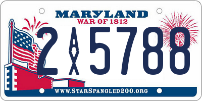 MD license plate 2AX5788