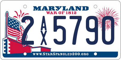 MD license plate 2AX5790