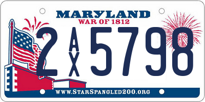 MD license plate 2AX5798