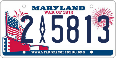 MD license plate 2AX5813