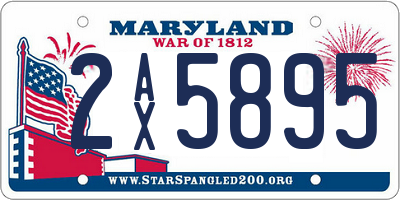 MD license plate 2AX5895