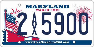 MD license plate 2AX5900