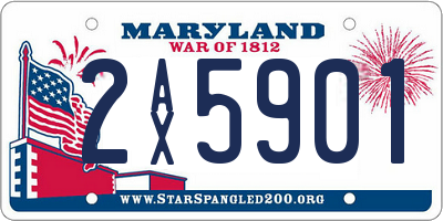 MD license plate 2AX5901