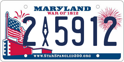 MD license plate 2AX5912