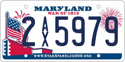 MD license plate 2AX5979