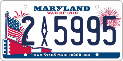 MD license plate 2AX5995