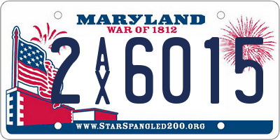 MD license plate 2AX6015