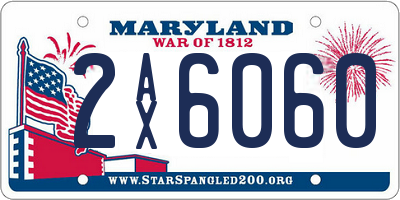 MD license plate 2AX6060