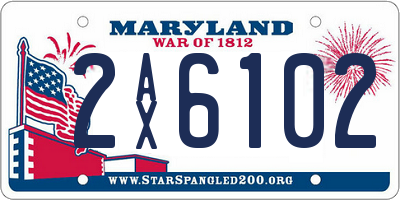MD license plate 2AX6102