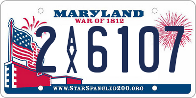 MD license plate 2AX6107