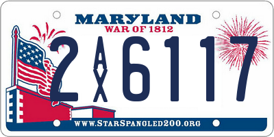 MD license plate 2AX6117