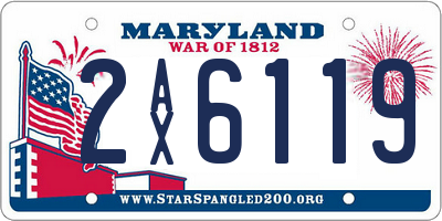 MD license plate 2AX6119