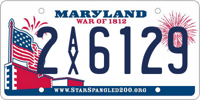 MD license plate 2AX6129