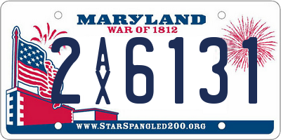 MD license plate 2AX6131