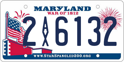MD license plate 2AX6132
