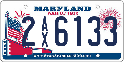 MD license plate 2AX6133