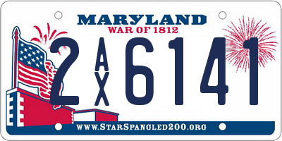 MD license plate 2AX6141