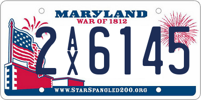 MD license plate 2AX6145