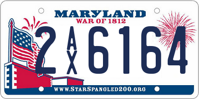 MD license plate 2AX6164
