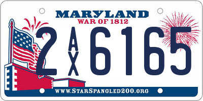 MD license plate 2AX6165