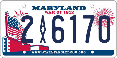 MD license plate 2AX6170