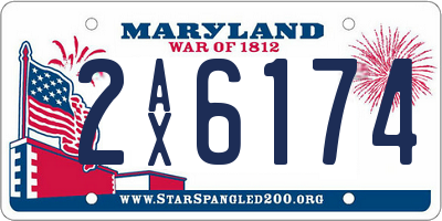 MD license plate 2AX6174