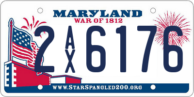 MD license plate 2AX6176