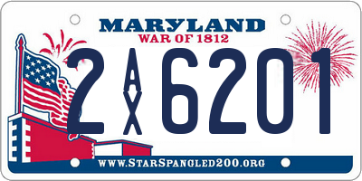 MD license plate 2AX6201