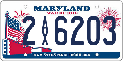 MD license plate 2AX6203