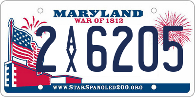 MD license plate 2AX6205