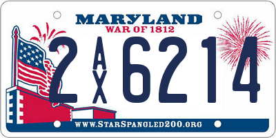 MD license plate 2AX6214
