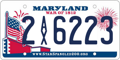 MD license plate 2AX6223
