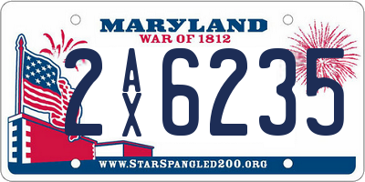 MD license plate 2AX6235