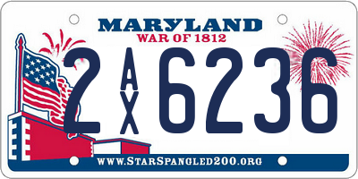 MD license plate 2AX6236