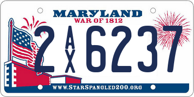 MD license plate 2AX6237