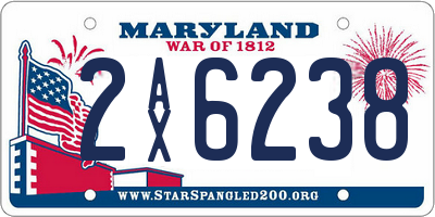 MD license plate 2AX6238