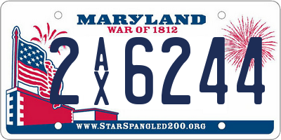 MD license plate 2AX6244