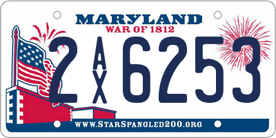 MD license plate 2AX6253