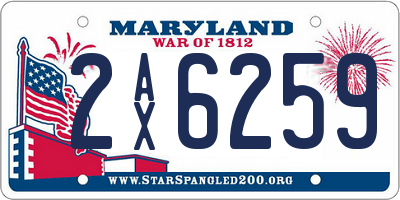 MD license plate 2AX6259