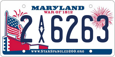 MD license plate 2AX6263