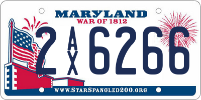 MD license plate 2AX6266