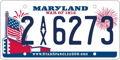 MD license plate 2AX6273